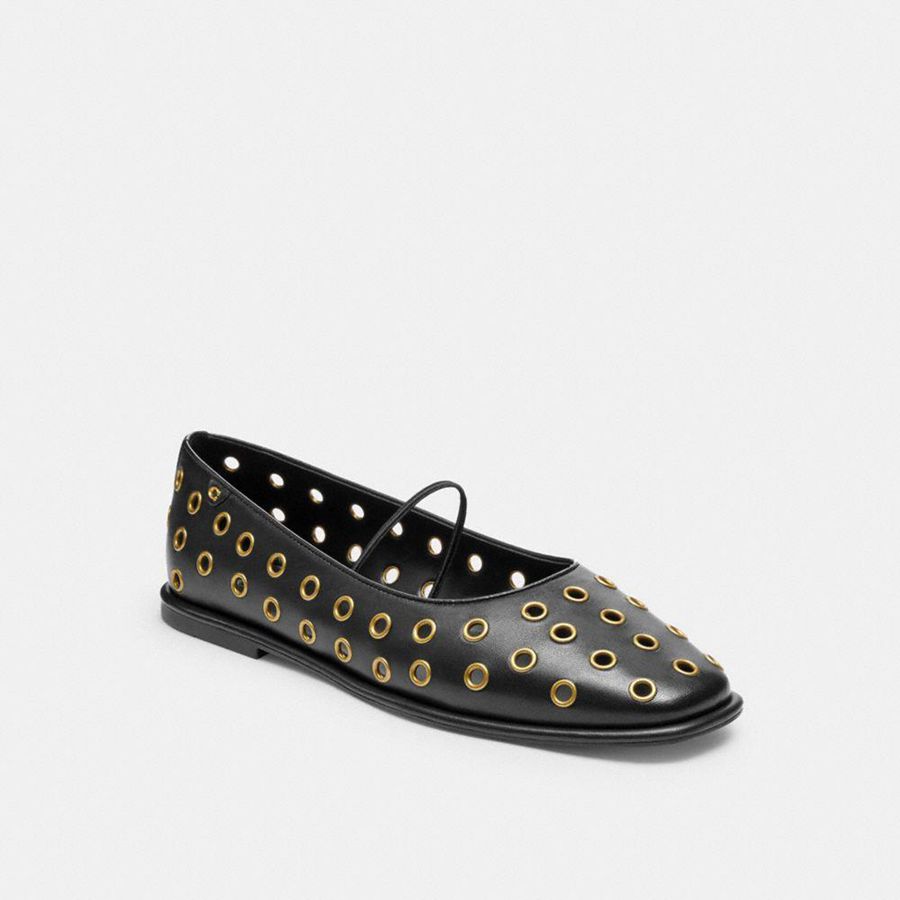 Mocasines COACH Mujer Negras | 965-AHFPMB