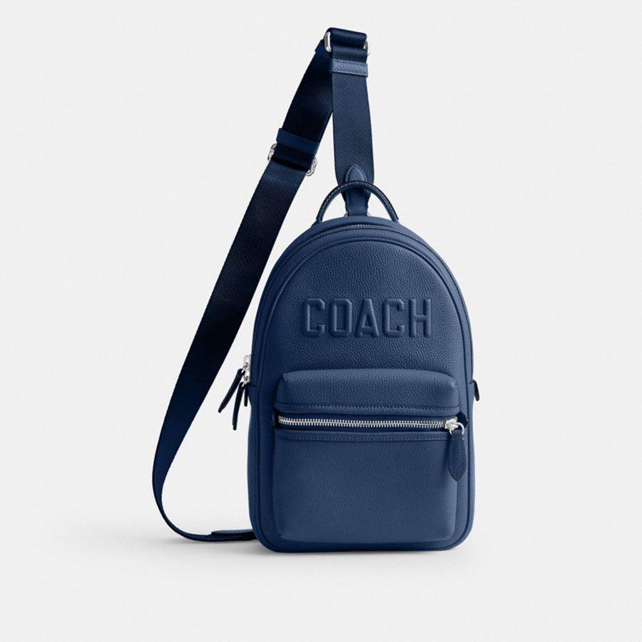 Mochila COACH Hombre Azules | 259-CXBUNF