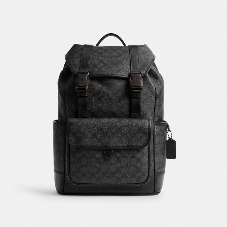 Mochila COACH Hombre Gris | 127-OIUQWX