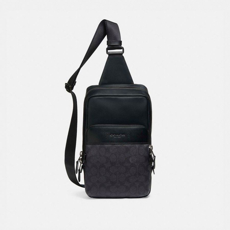 Mochila COACH Hombre Gris | 263-HZNXMY