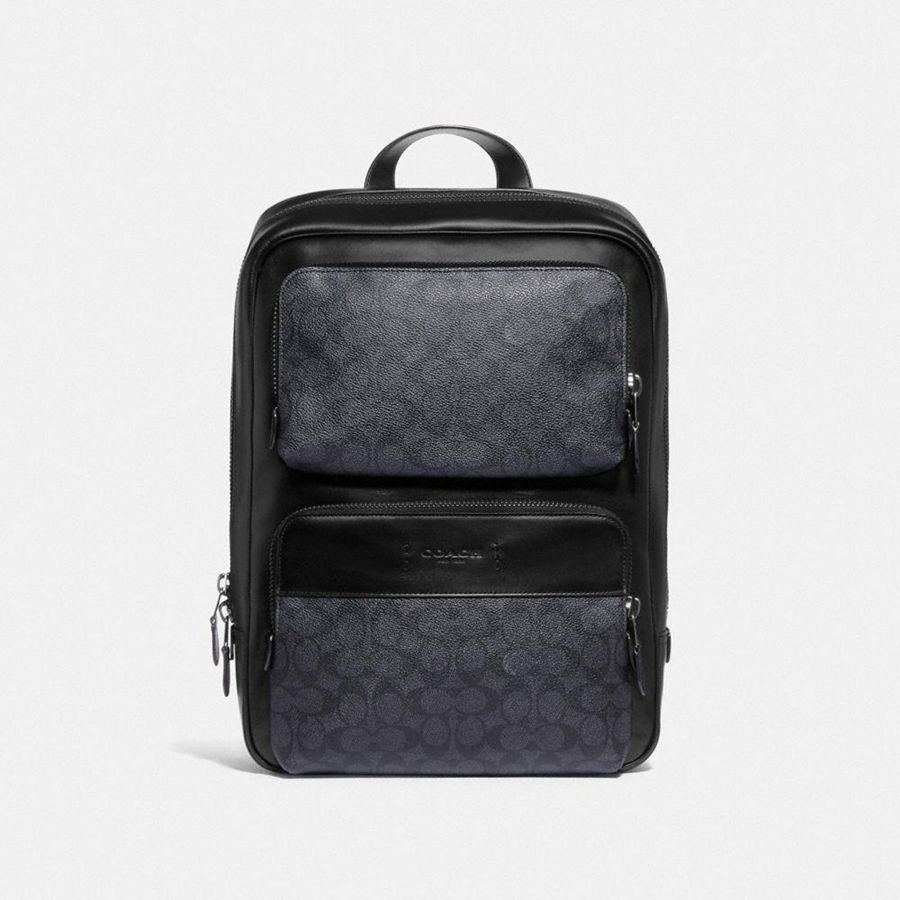 Mochila COACH Hombre Gris | 576-CMGKZJ