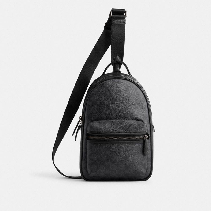 Mochila COACH Hombre Gris | 730-YCXGTL