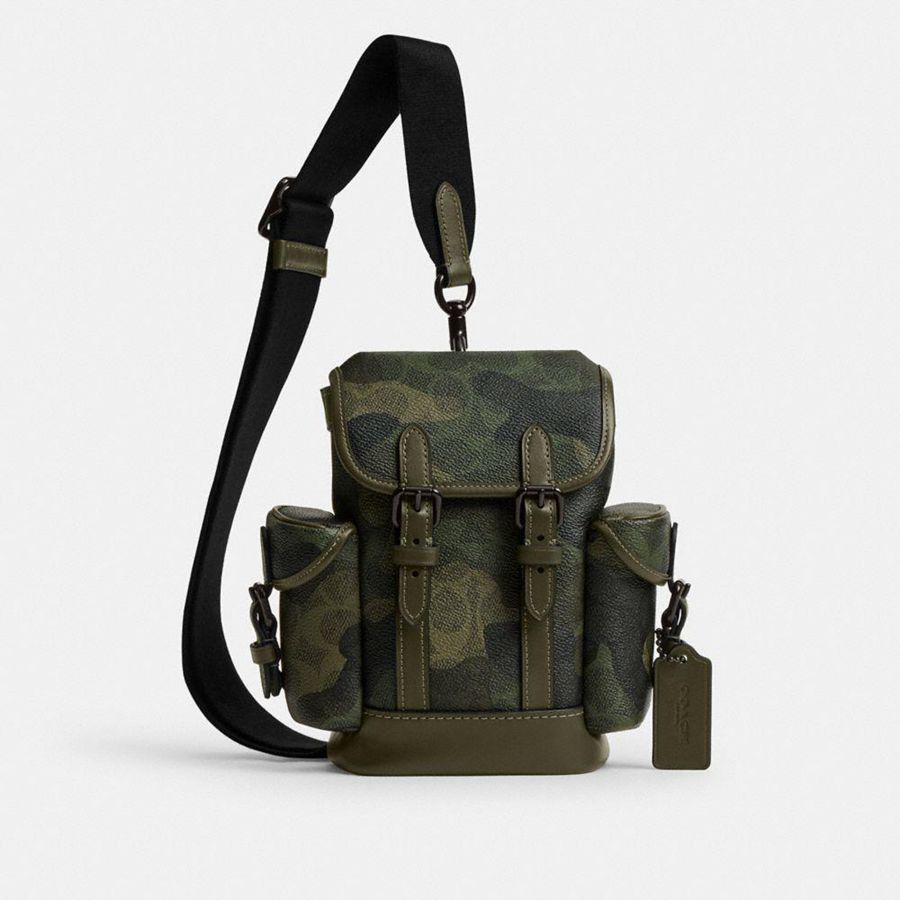 Mochila COACH Hombre Verde | 752-LIHPJV