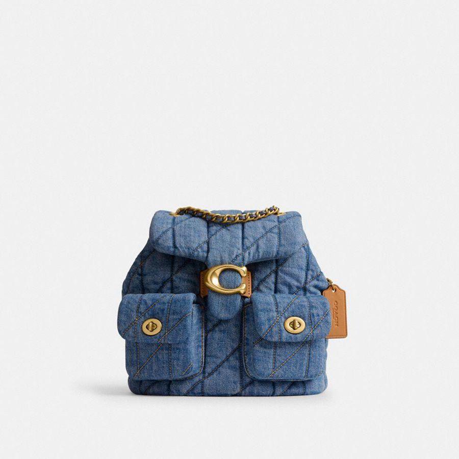 Mochila COACH Mujer Azules | 620-ISDQHL