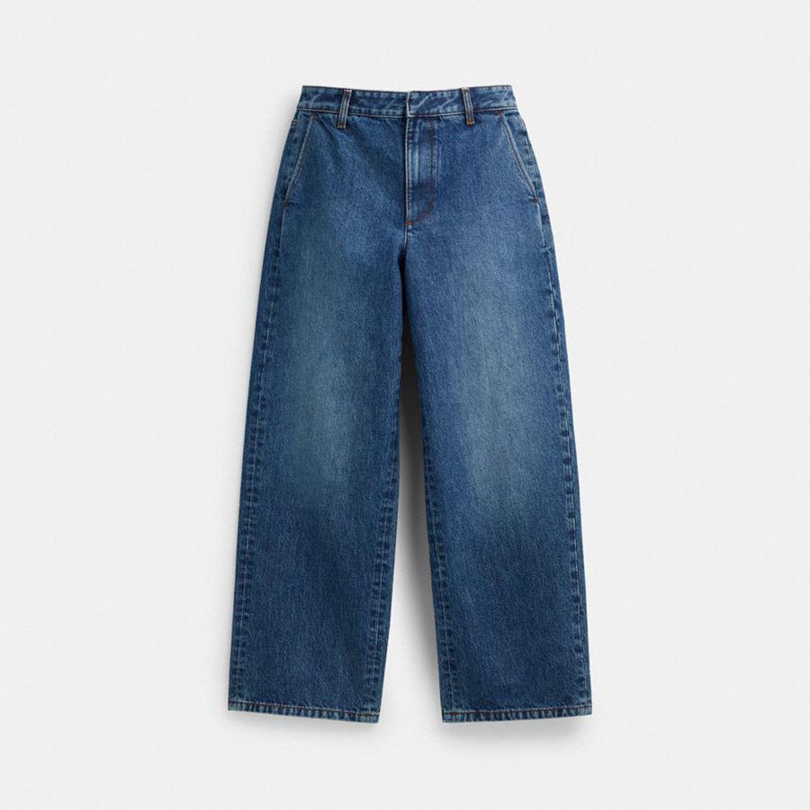 Pantalon COACH Mujer Azules | 052-TYVSAP