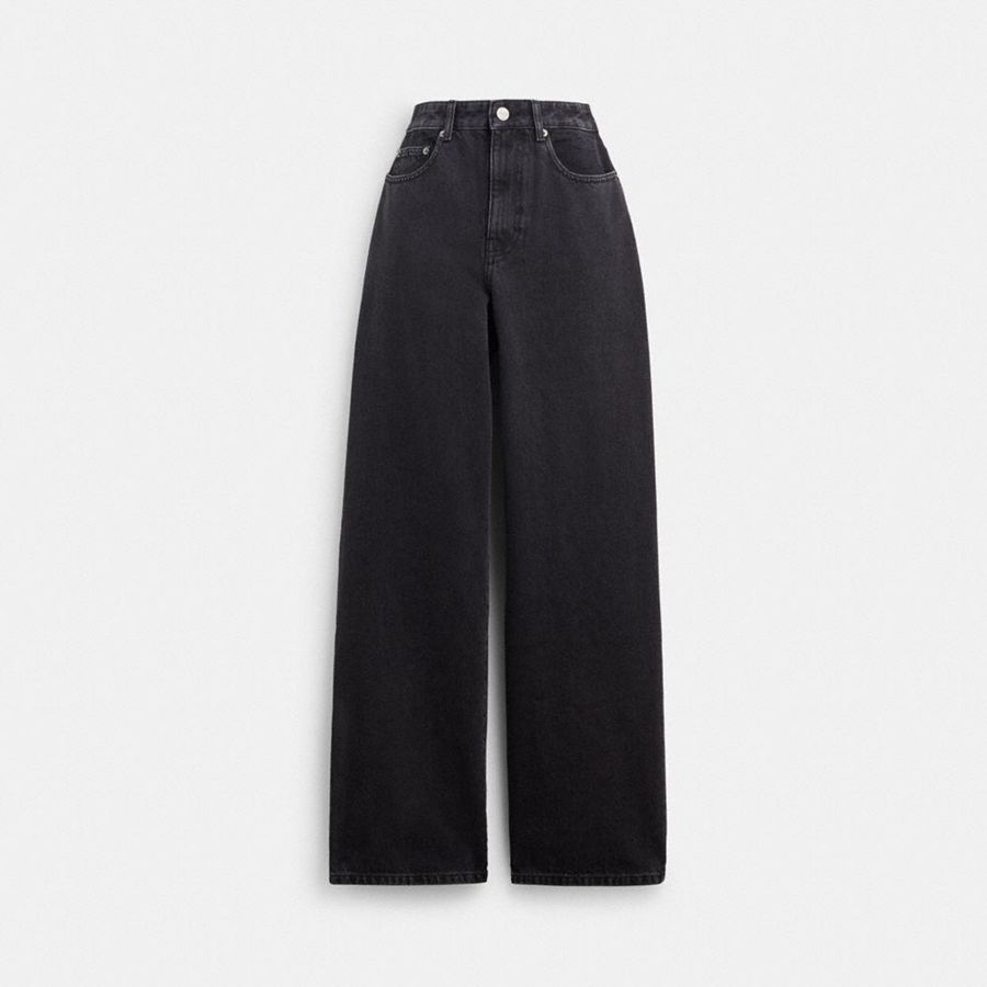 Pantalon COACH Mujer Negras | 138-TQEPNR