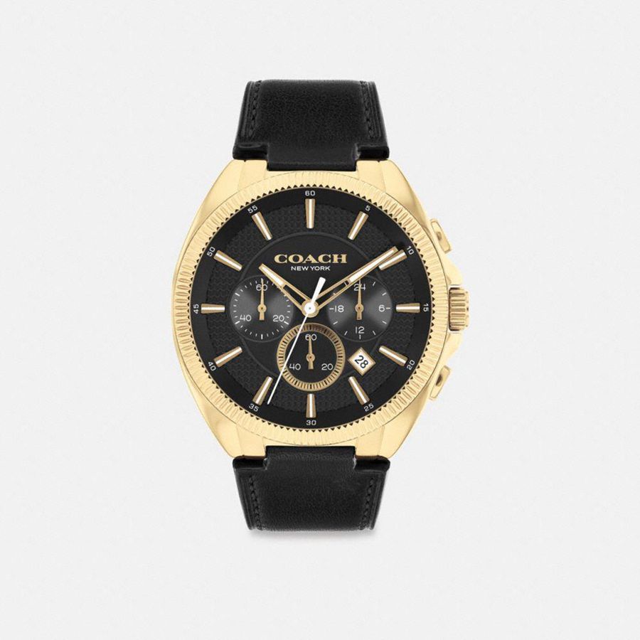 Relojes COACH Hombre Negras | 382-CAYKOQ