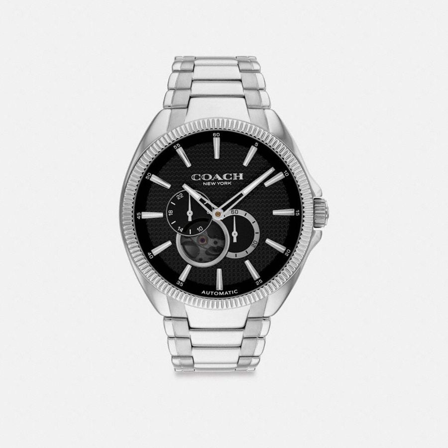 Relojes COACH Hombre Plateadas | 409-RIMNLJ