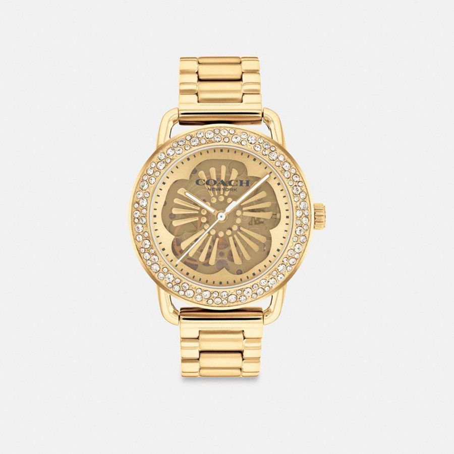 Relojes COACH Mujer Doradas | 759-NLBYSW