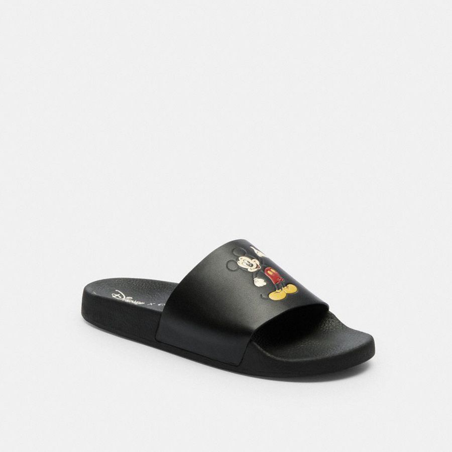 Sandalias COACH Hombre Negras | 739-DYVEWC