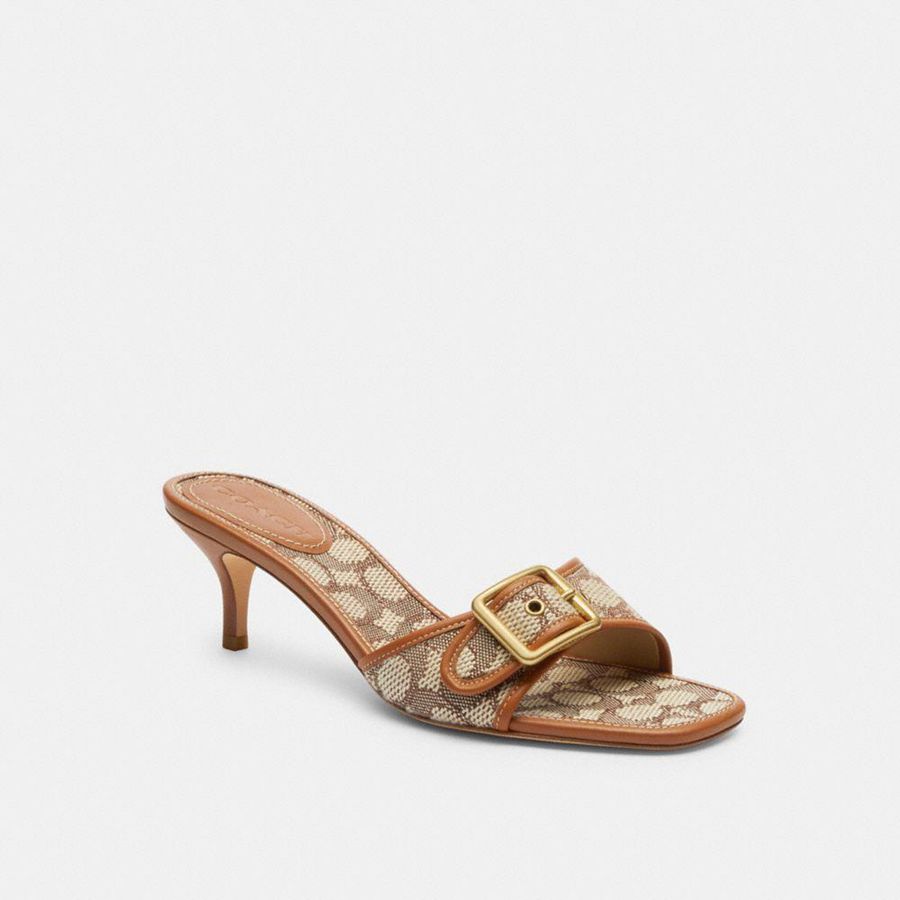 Sandalias COACH Mujer Marrones | 024-GOBSHT