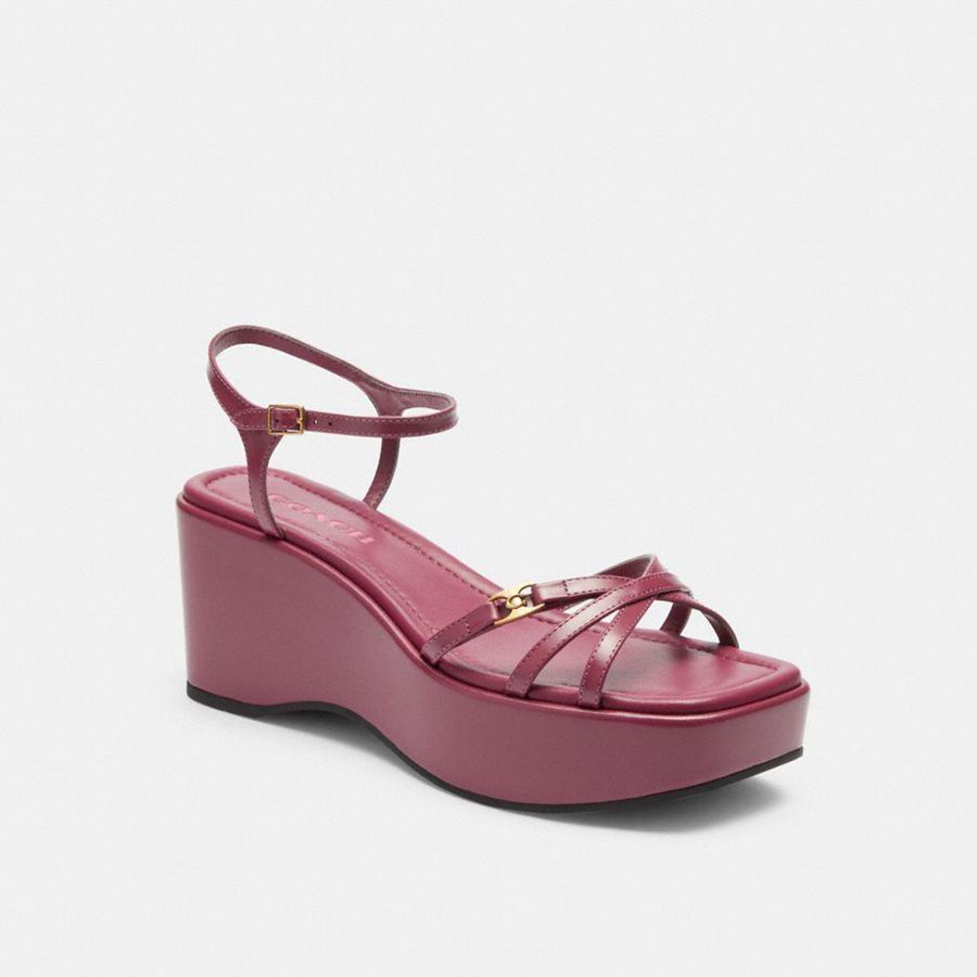 Sandalias COACH Mujer Rosas | 349-ARSTGO