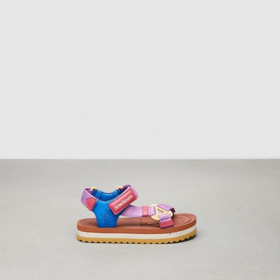 Sandalias COACH Mujer Rosas | 976-ZUGNYQ