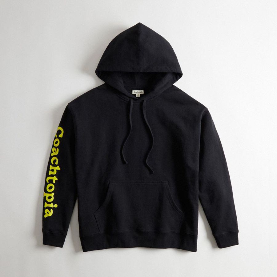 Sudadera con Capucha COACH Mujer Negras | 567-NCQHTY