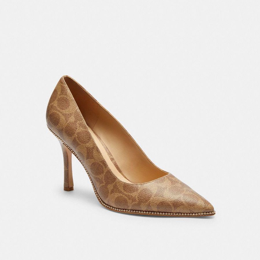 Tacones COACH Mujer Marrones | 365-EVDFIO