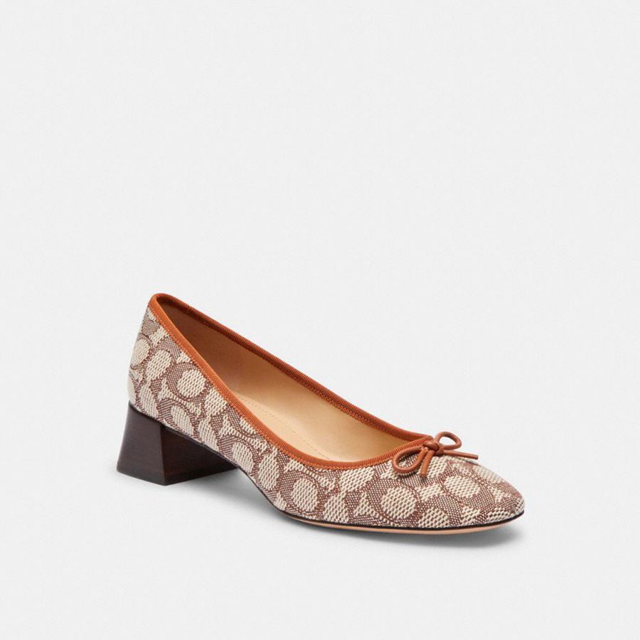 Tacones COACH Mujer Marrones | 509-IZHVMU