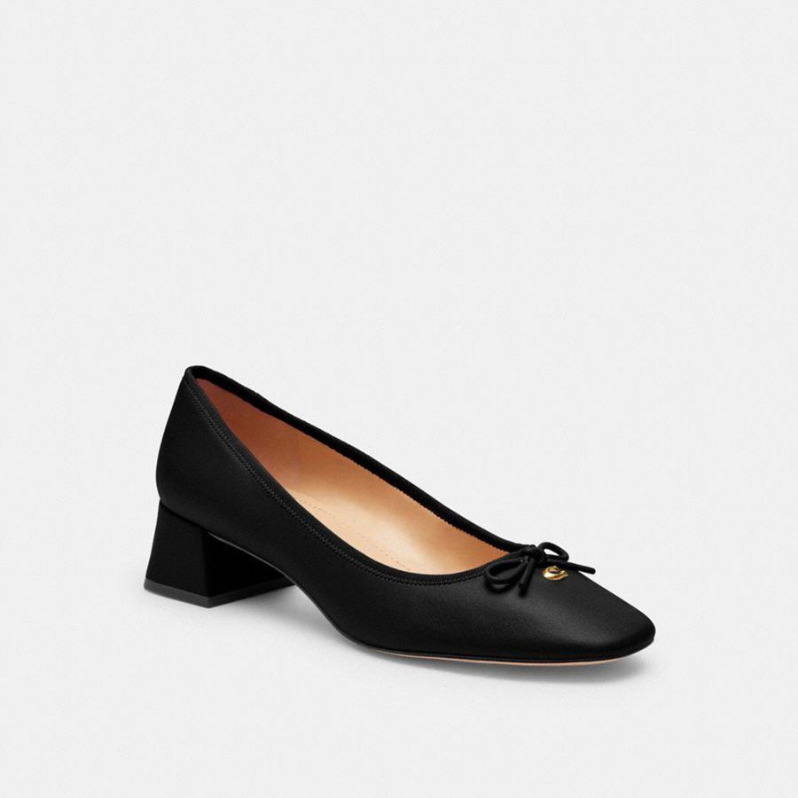 Tacones COACH Mujer Negras | 156-JOPRBZ