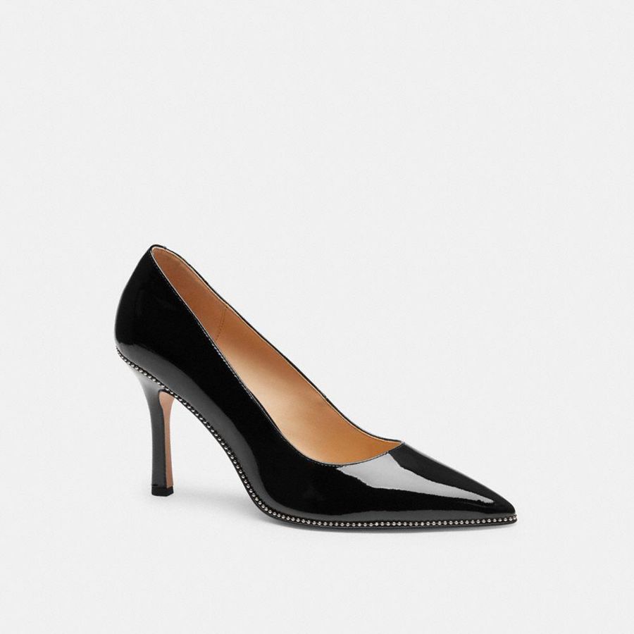 Tacones COACH Mujer Negras | 768-CAJMYF