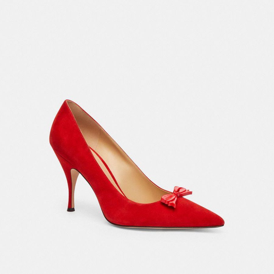 Tacones COACH Mujer Rojas | 859-FKWGPY