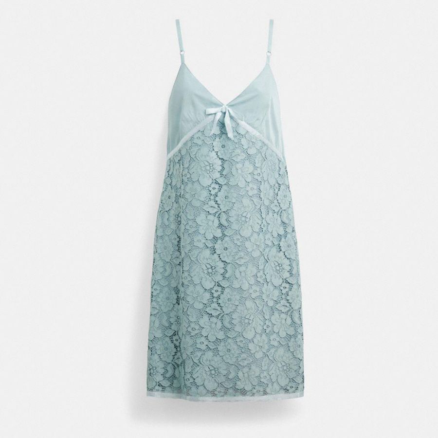 Vestido COACH Mujer Azules | 175-ZPNTLH