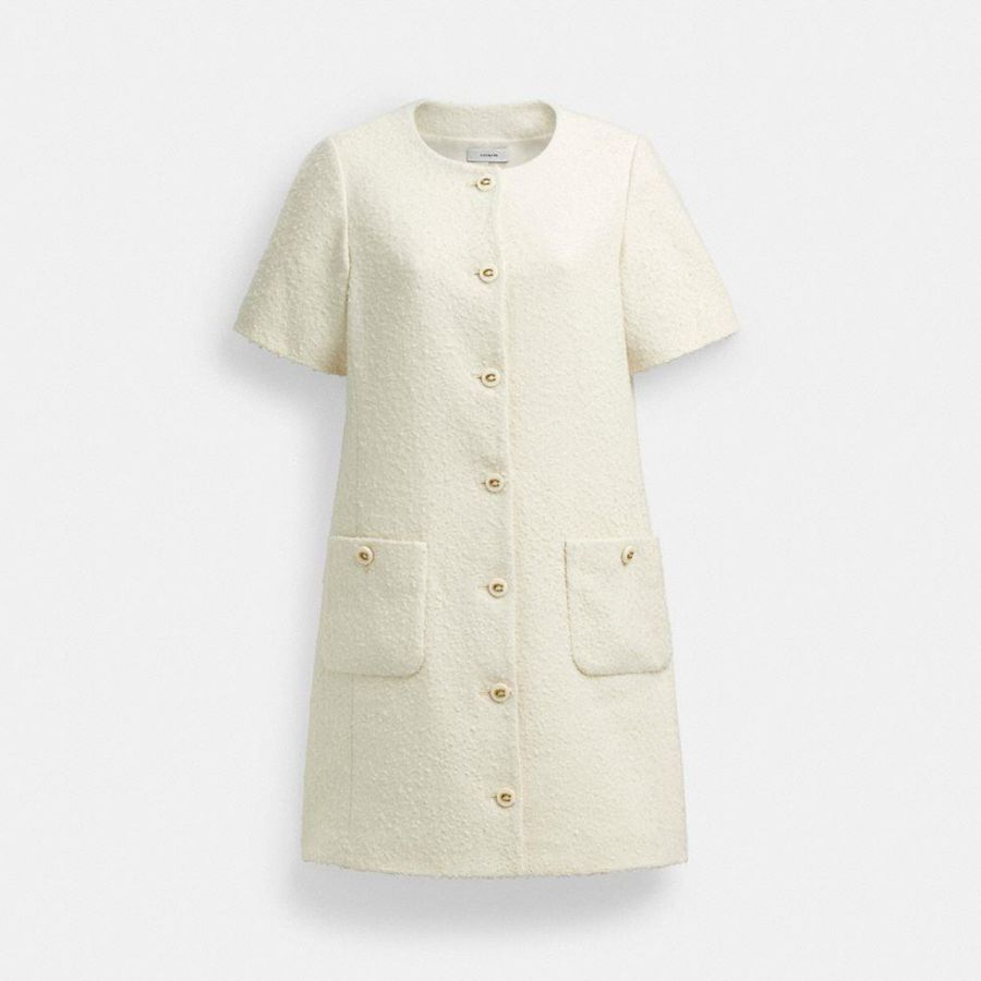 Vestido COACH Mujer Blancas | 401-EOSNFL