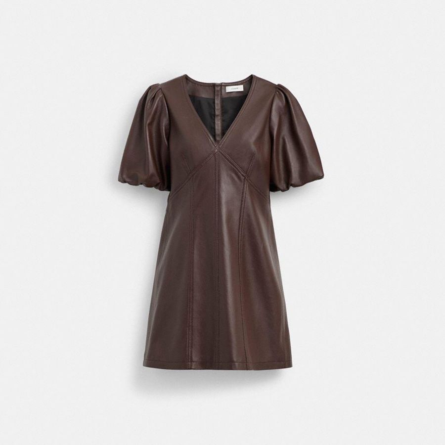 Vestido COACH Mujer Marrones | 076-OFZBDE