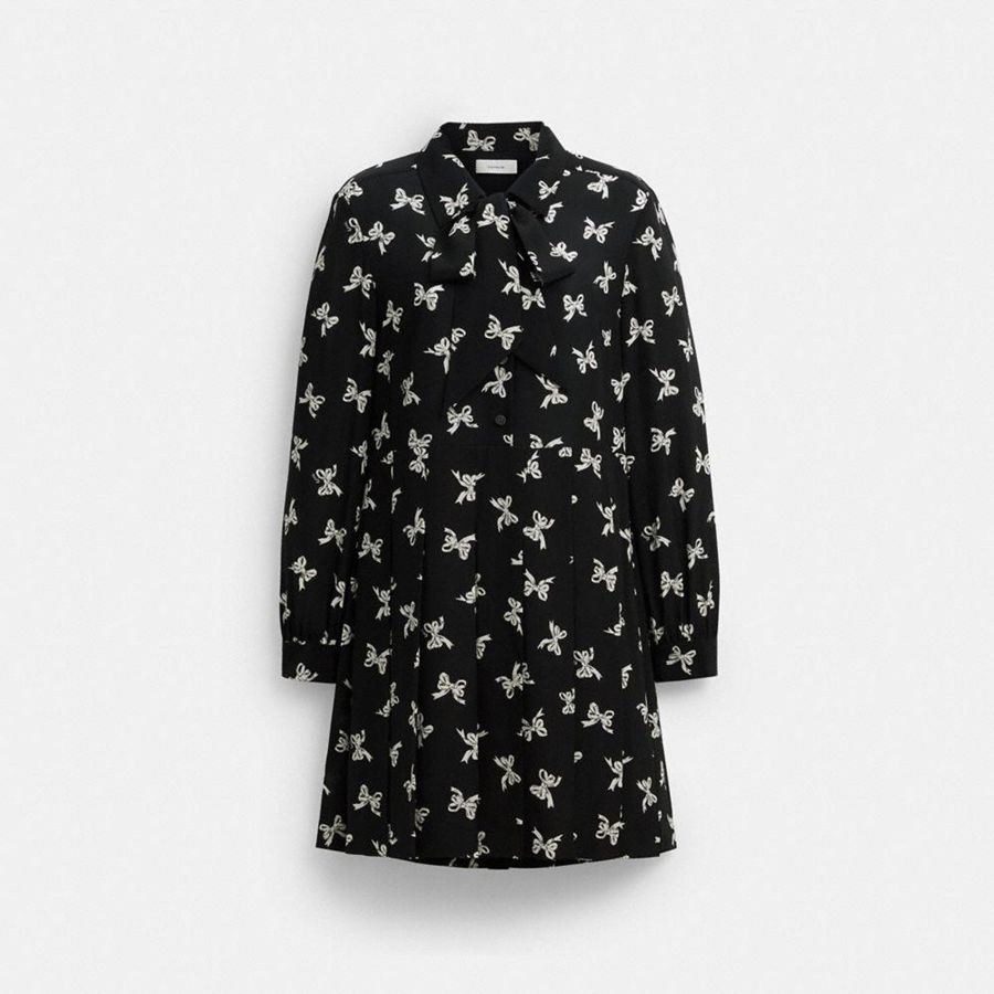 Vestido COACH Mujer Negras | 162-QRAHWO
